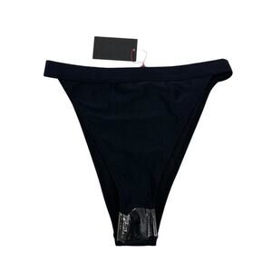 SouthBeach Swimwear Super High Rise Black Bikini Bottoms US 10 NEW with Tags!